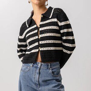 Line and Dot Let Me Be Cardigan size S